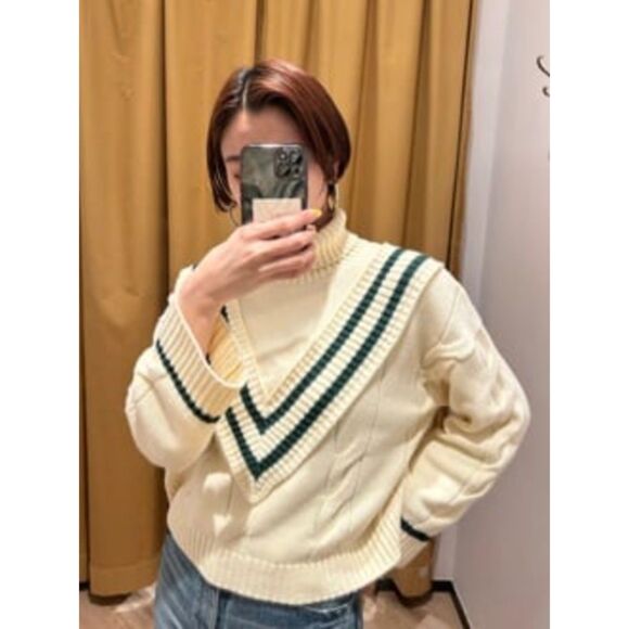 Moussy Women's Tilden High Neck Knit Sweater One Size Relaxed Fit - Picture 13 of 13